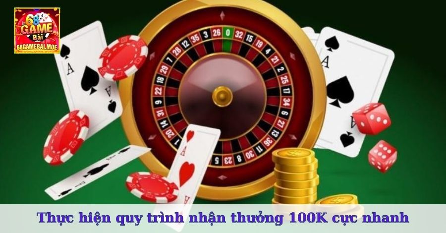 Thực hiện quy trình nhận thưởng 100K cực nhanh