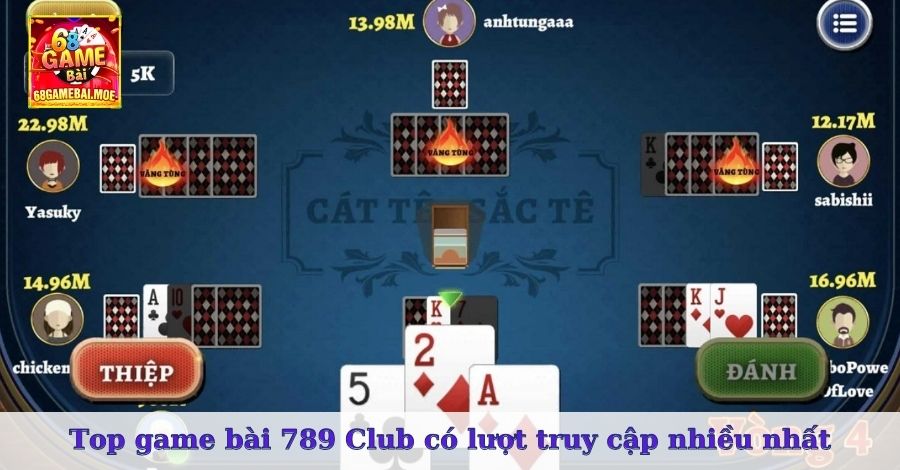 Top game bài 789 Club có lượt truy cập nhiều nhất